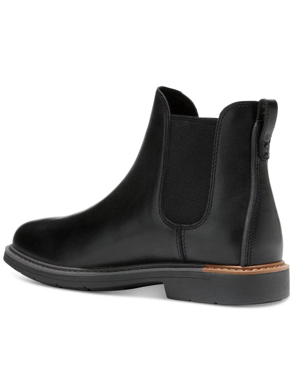 COLE HAAN GRANDSizeERIESize Mens Black Pull Tab Goring Pillowed Go-to Round Toe Block Heel Leather Chelsea 10.5 M