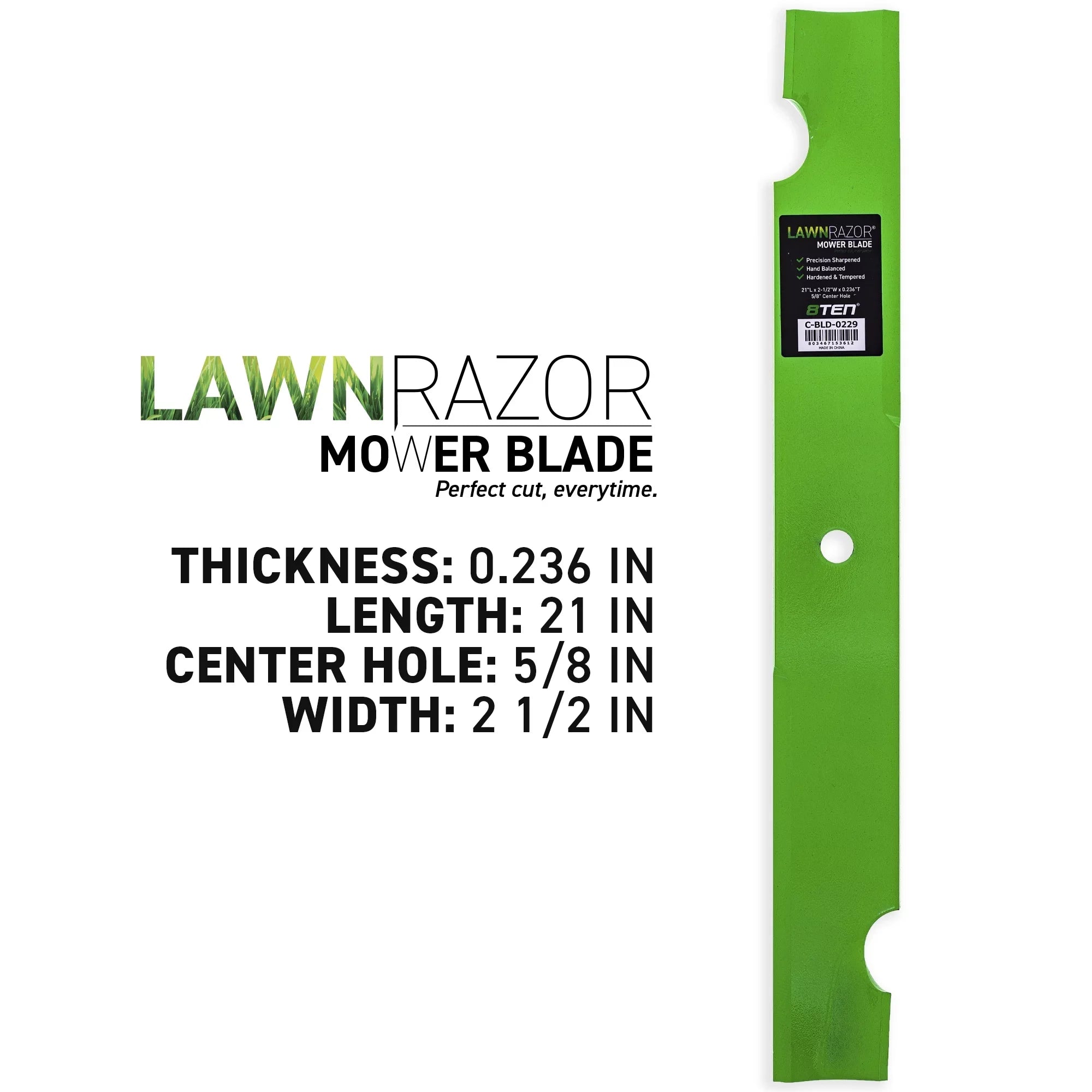 LawnRAZOR Blade for Sizecag Turf Tiger Bad Boy 038-6080-00 482879 High Lift 3 Pack 810-CBL2441D