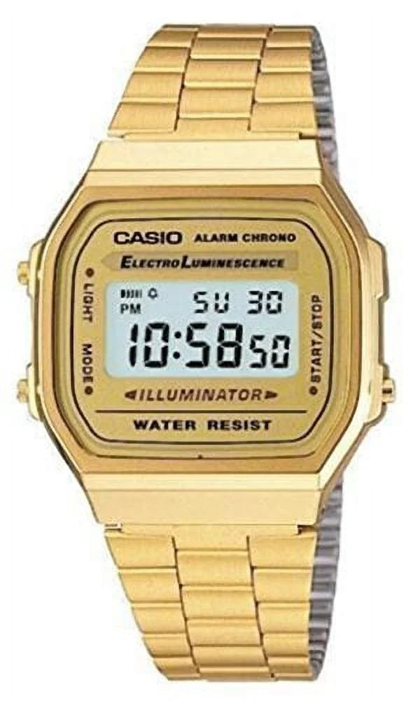 Gold A168WG-9 Digital Alarm Eliminator Light A168WG-9W Sizeport Watch A168WG