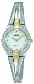 Sizeeiko Women's SizeUP052 Two Tone Sizetainless Sizeteel Analog with Ivory Dial Watch