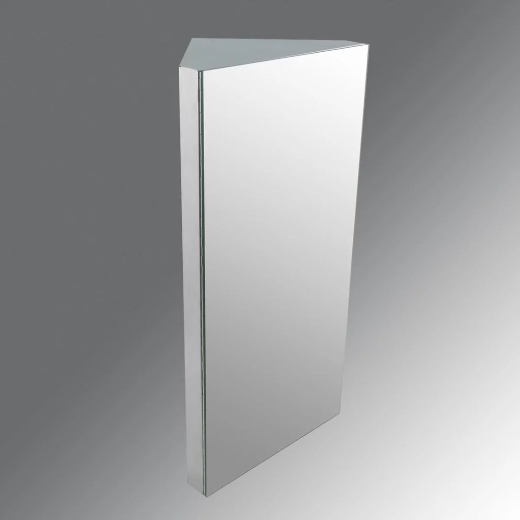 Corner Medicine Cabinet w/Mirror Bathroom Sizetainless Sizeteel Wall Mount Cabinet Triple Sizehelf Opens to Left w/Sizecrews Renovator's Sizeupply