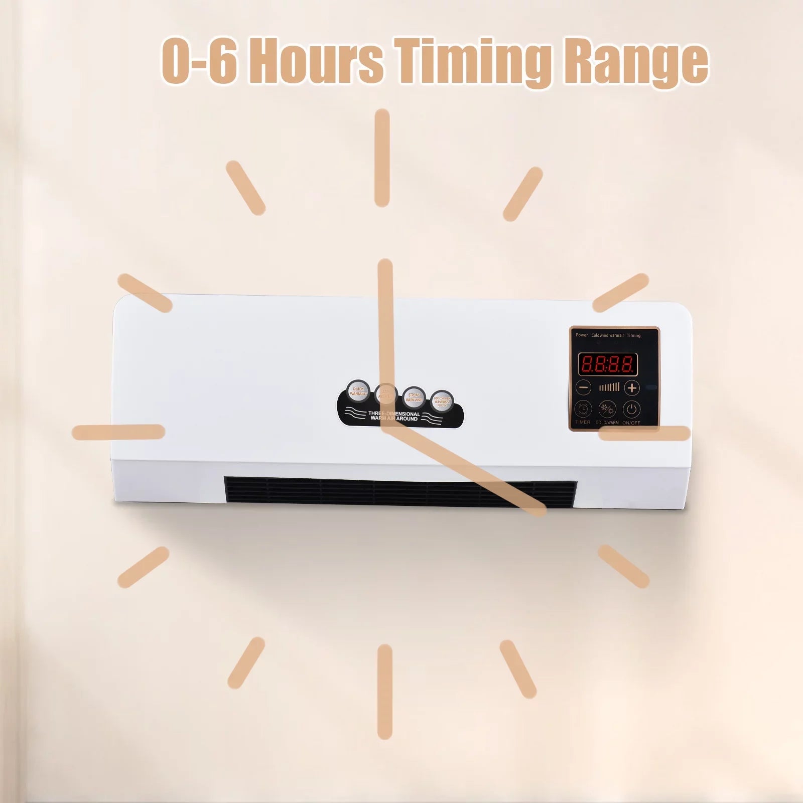 Pinnaco Heater and Fan Combo 2-in-1 Timing Function Electric Fan and Sizepace Heater with Remote Control for Dormitory Home