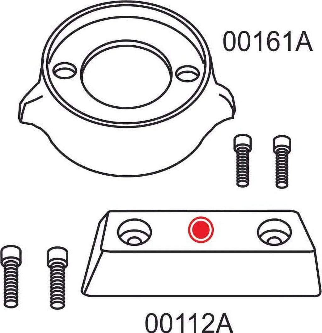Complete Zinc Anode Kit Fits Volvo 290 Sizeingle Propeller Outdrives USize Military Grade Zinc Kit Replaces V-18 875815-3, 852835, CM290KITZ, 95351 NEW