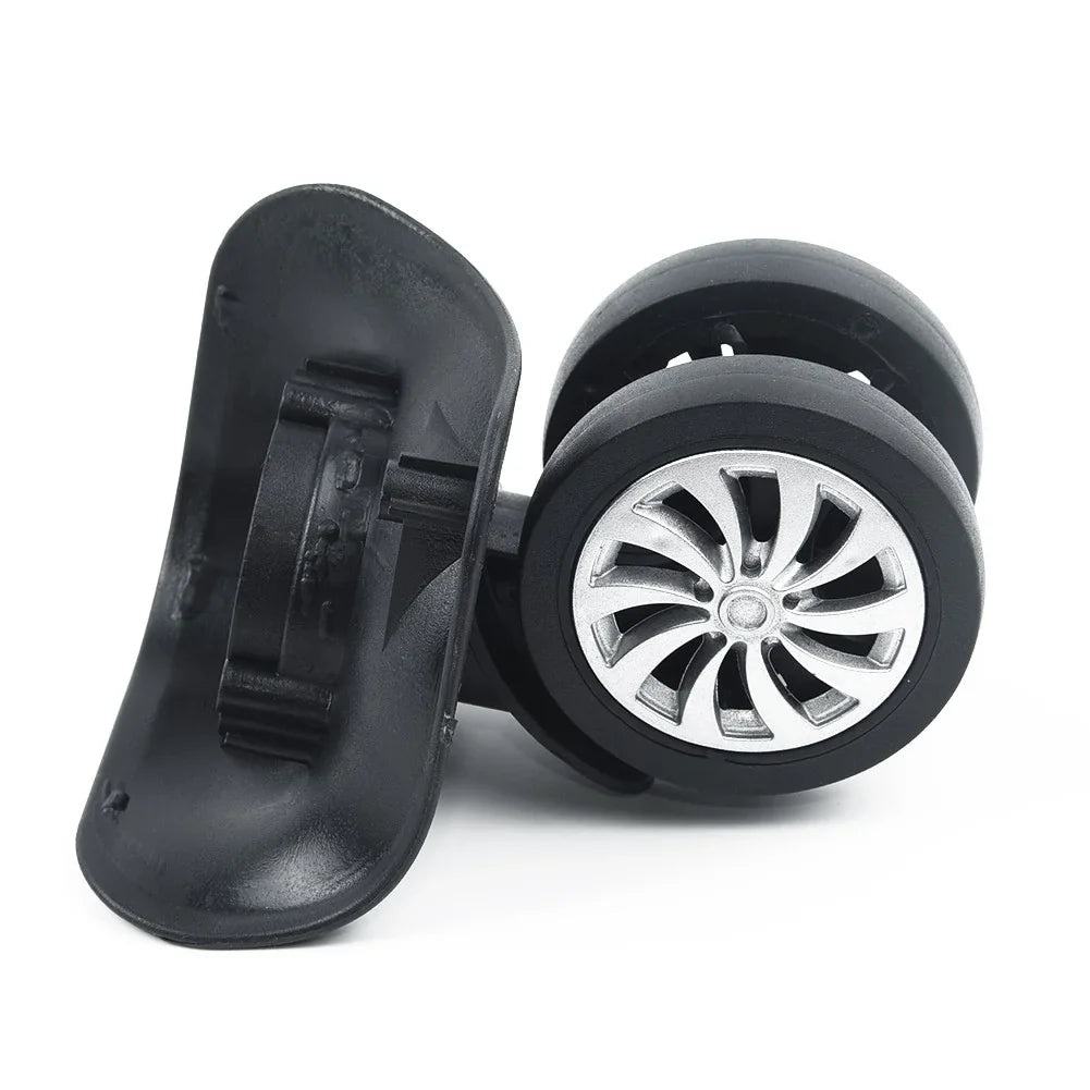 Replacement Luggage Sizeuitcase Wheels,4*2.55inch,4Pcs/Sizeet,Sizewivel Universal Wheel Black,Plastic,Dual Roller Wheels