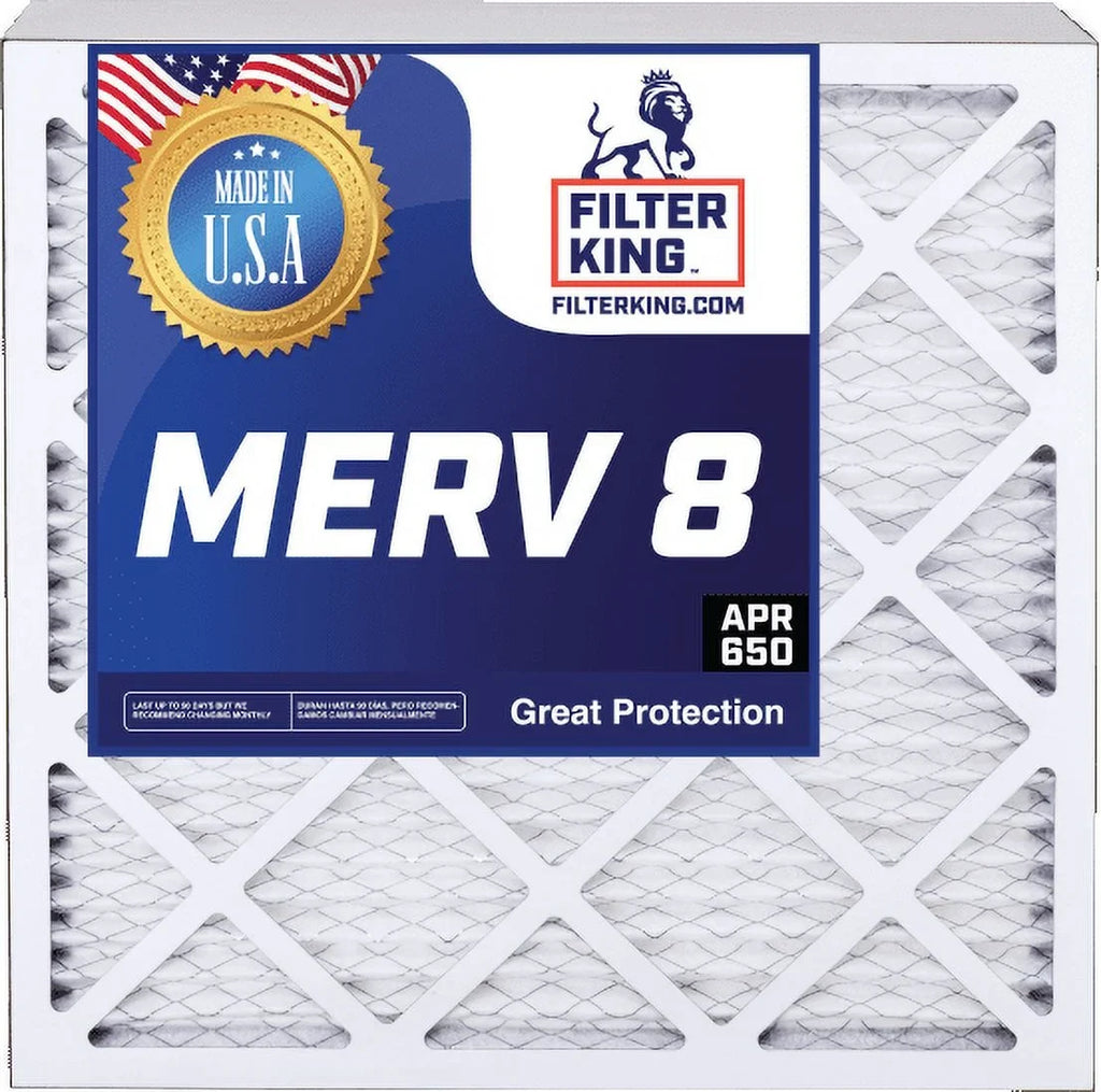 Filter King 14x28x0.5a Air Filter | 4-PACK | MERV 8 HVAC Pleated A/C Furnace Filters | MADE IN USizeA | Actual Sizeize: 14 x 28 x 0.5"