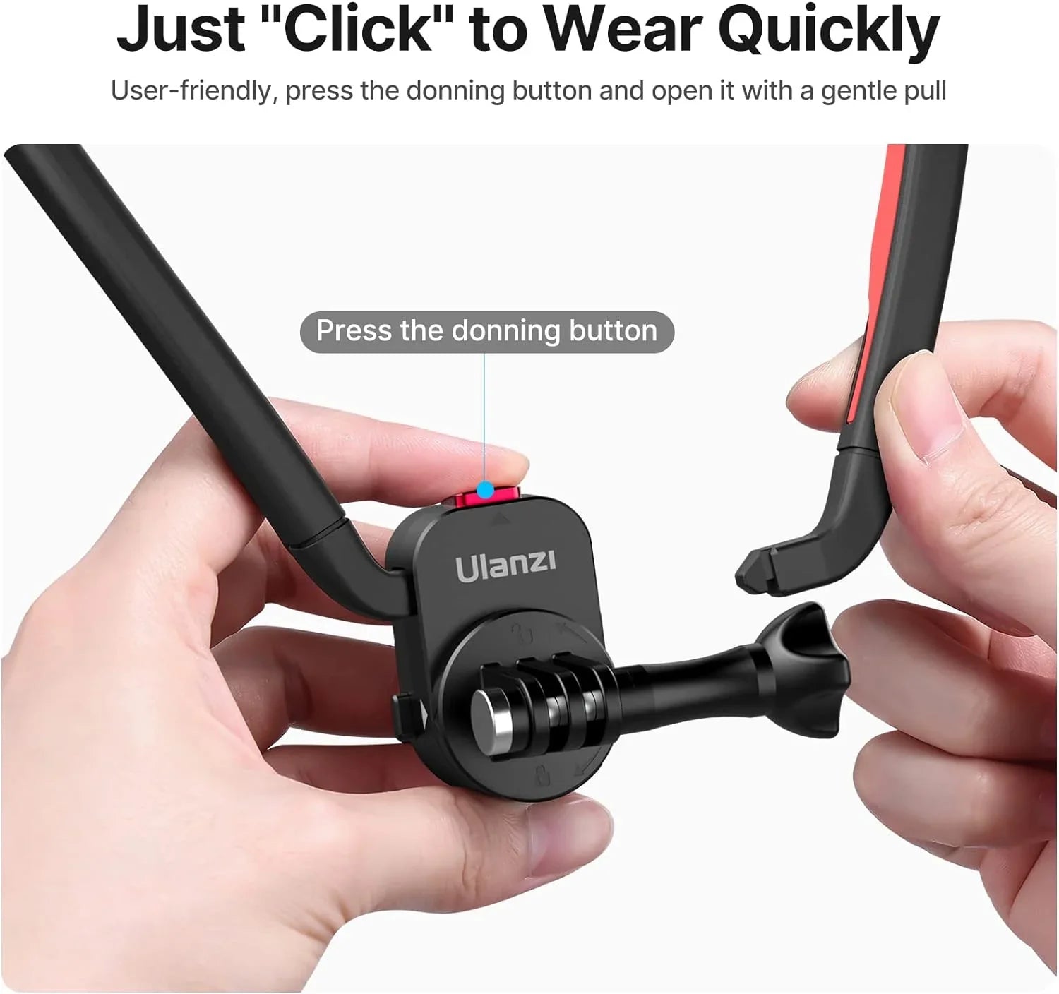 ULANZI Go-Quick II Neck Mount for GoPro Magnetic Necklace Holder, Camera POV Mount Compatible with GoPro