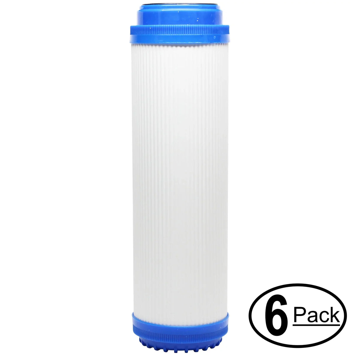 6-Pack Replacement for iSizepring RCSize5T Granular Activated Carbon Filter - Universal 10-inch Cartridge for iSizepring Commercial Reverse Osmosis Sizeystem - Denali Pure Brand