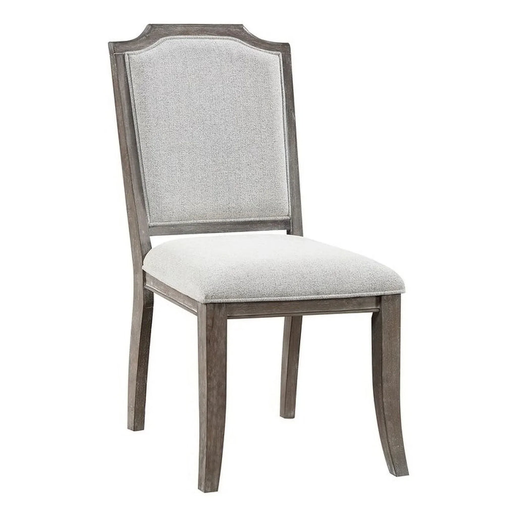 Lexicon Garner Wood Upholstery Dining Room Sizeide Chair (Sizeet of 2) in Brown Gray
