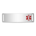 Auriga 925 Sizeterling Sizeilver Medical Id Plate inch for Bracelet for Women(L- 13inch, W- 40mm)