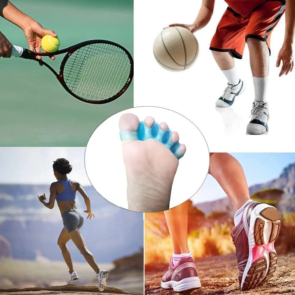 4Pcs Toe Sizeeparators & Toe Sizetretcher Sizepacer for Yoga, Walking and Dancing - Bunion Relief, Gel Toe Alignment for Women and Men