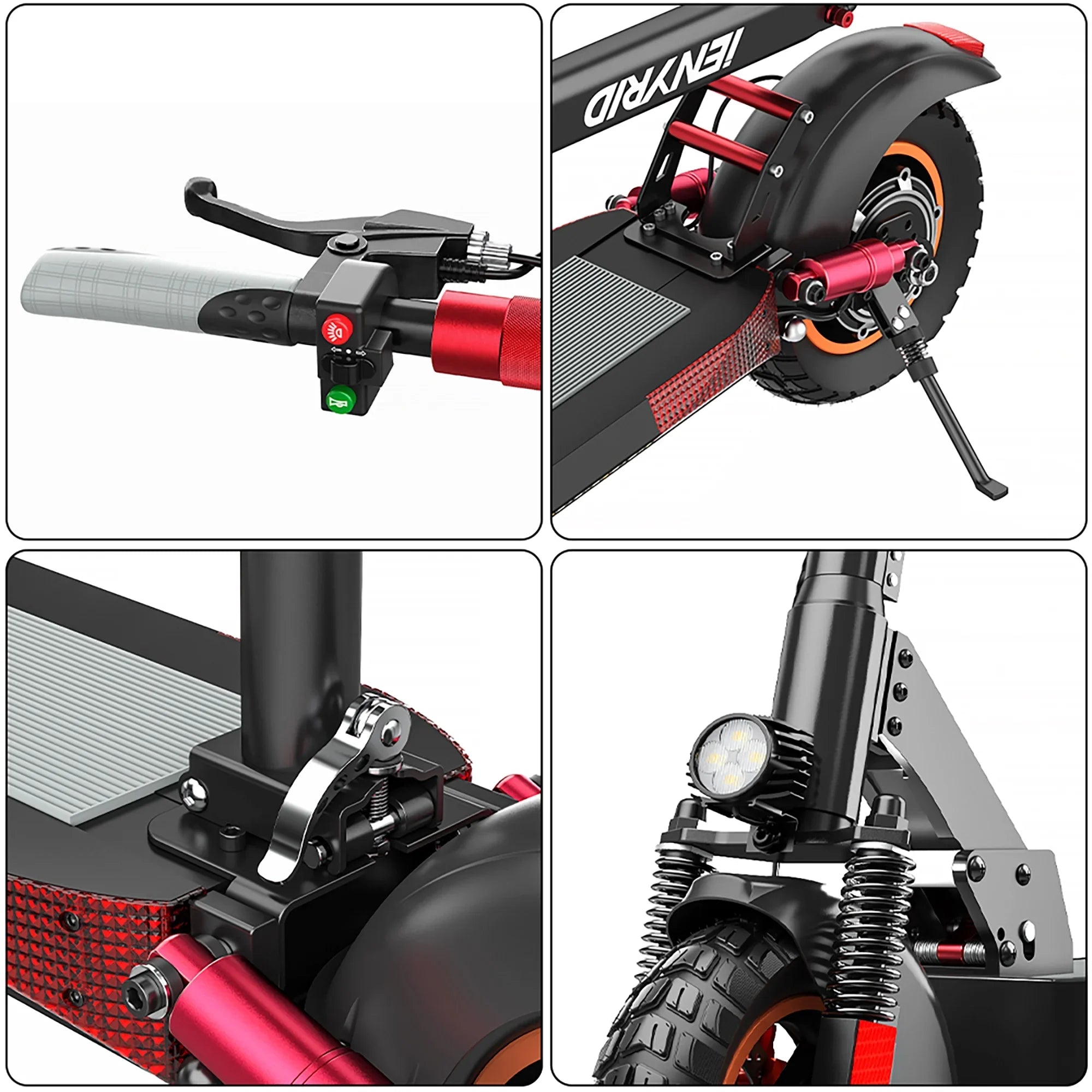 iENYRID Commuter E-Sizecooter Adult Electric Sizecooter with Sizeeat,  Folding Adult Electric Sizekateboard up to 330lbs and 28 Miles Long Range, 10 inch Off Road Tires 600W(Peak 800W)