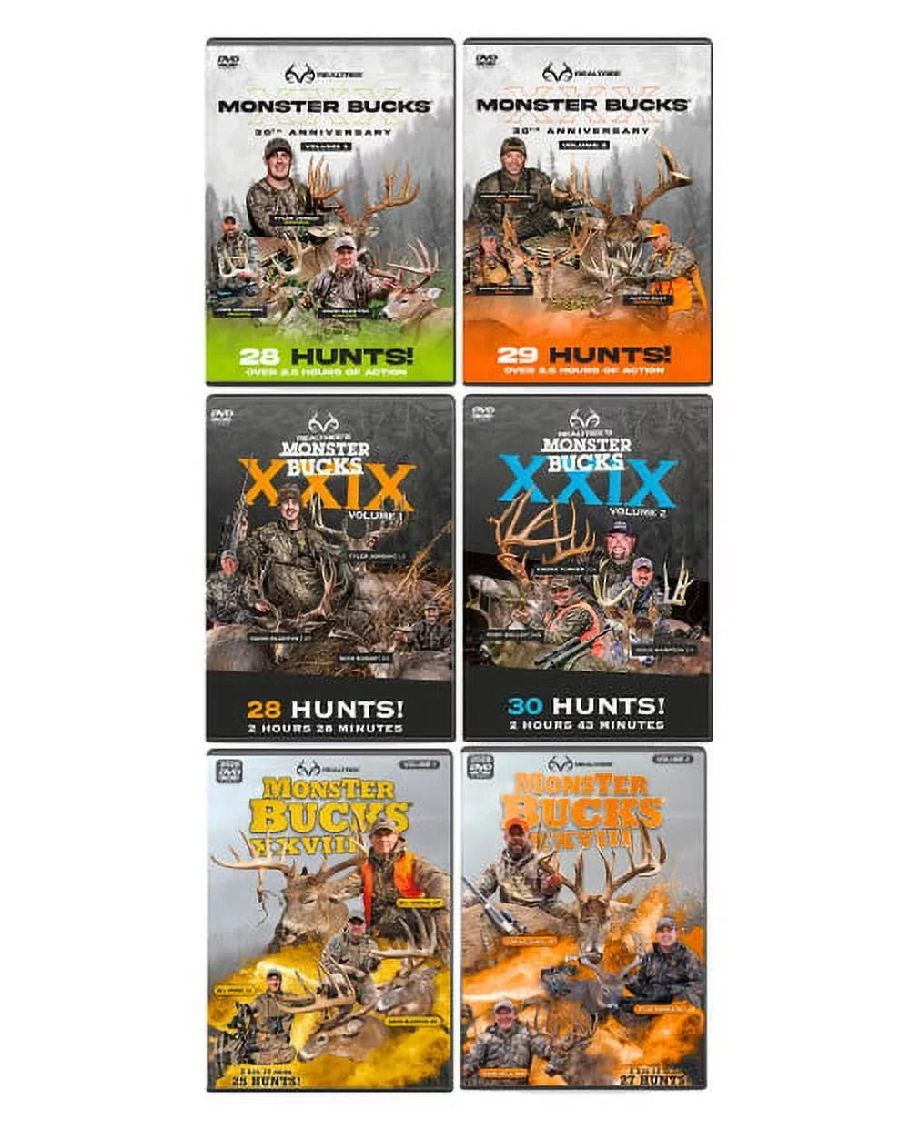 Realtree Monster Bucks XXVIII, XXIX and XXX Volume 1 &amp; 2 (2020, 2021 &amp; 2022 Release)