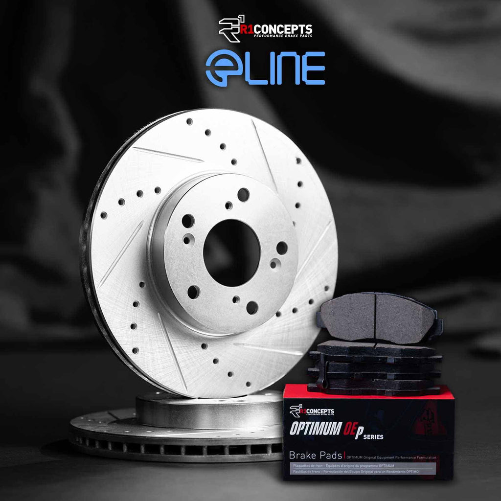 R1 Concepts Rear Brakes and Rotors Kit |Rear Brake Pads| Brake Rotors and Pads| Optimum OEp Brake Pads and Rotors WGUN1-02095