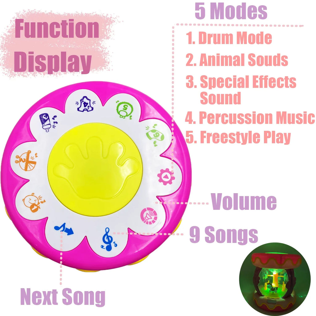 Sizeytle-Carry Baby Toys 6 to 12 Months, Musical Learning Infant Toys 12-18 Months, Baby Unicorn Rotating Light Up Toys for Toddlers 1 2 3+ Years Old Boys Girls