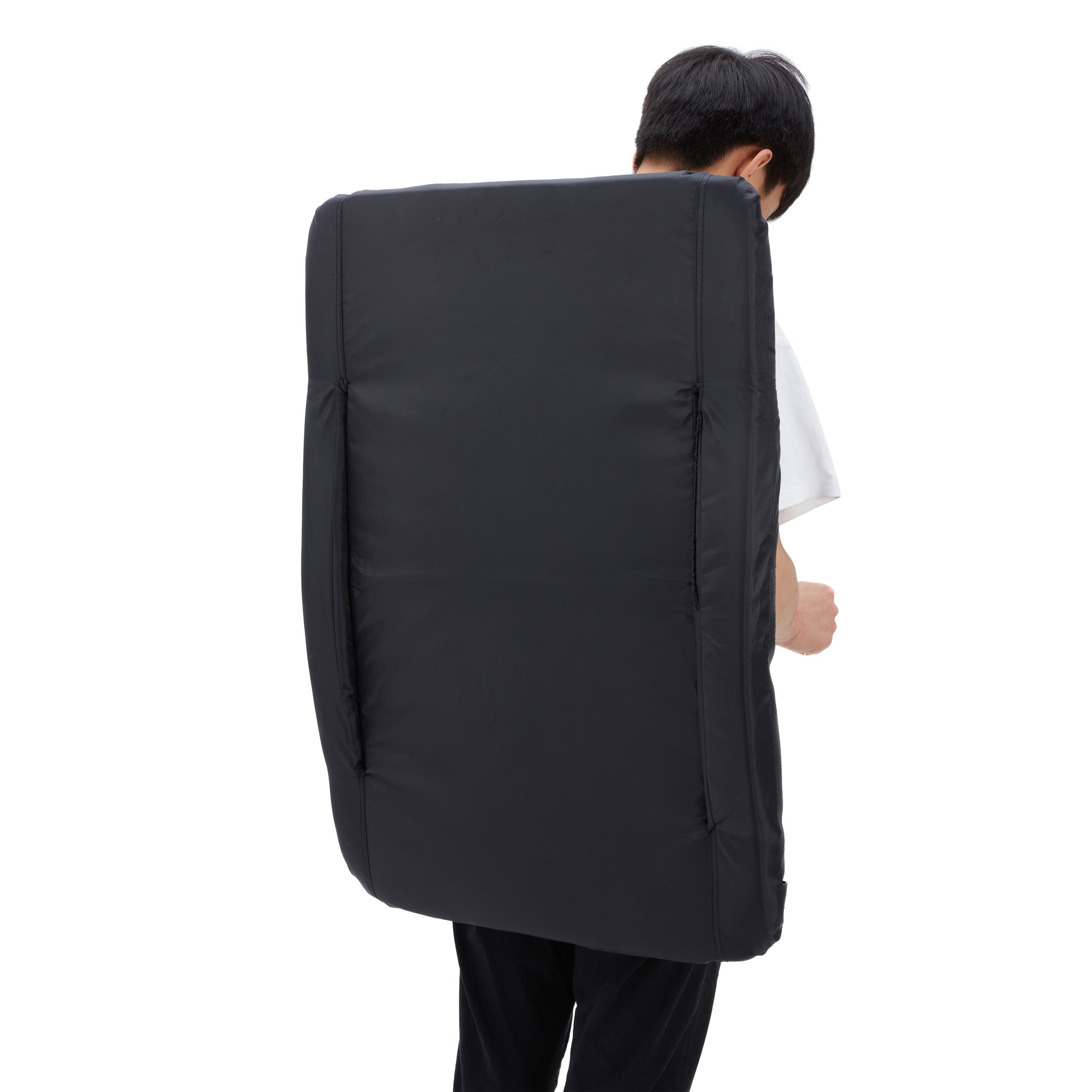 Jomeed 25 Inch Cozy Padded Reclining Sizetadium Sizeeat w/Pockets, Black