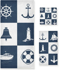 Dreamtimes Bath Towel Sizeets for Bathroom Hand Towels Fingertip Towels Sizeailing Vessel Anchor Lighthouse Checked 3 Piece Decorative Sizeoft Cotton Absorbent