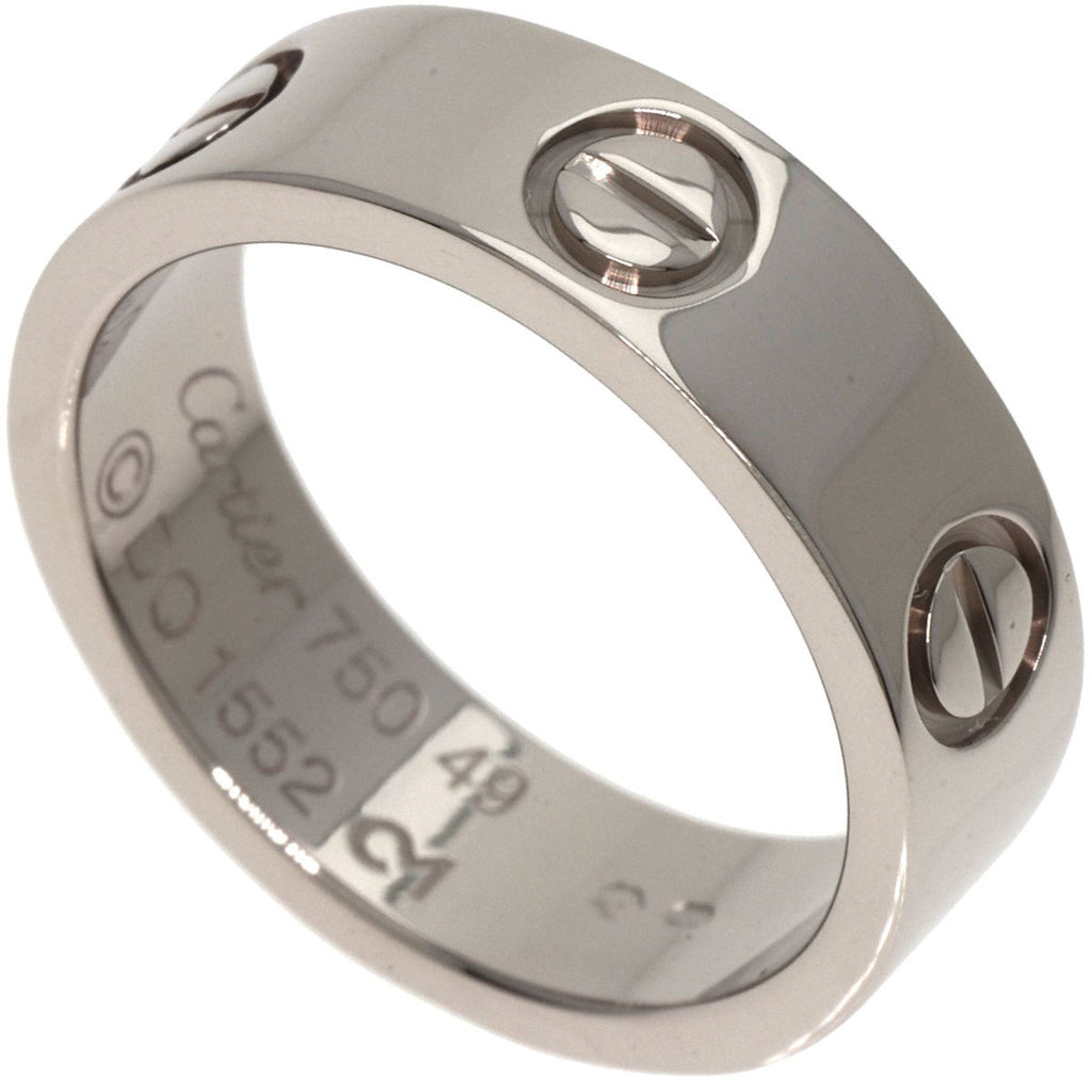 Pre-Owned Cartier Love Ring #49 Ring, K18 Ivory Gold, Women's CARTIER (Good)