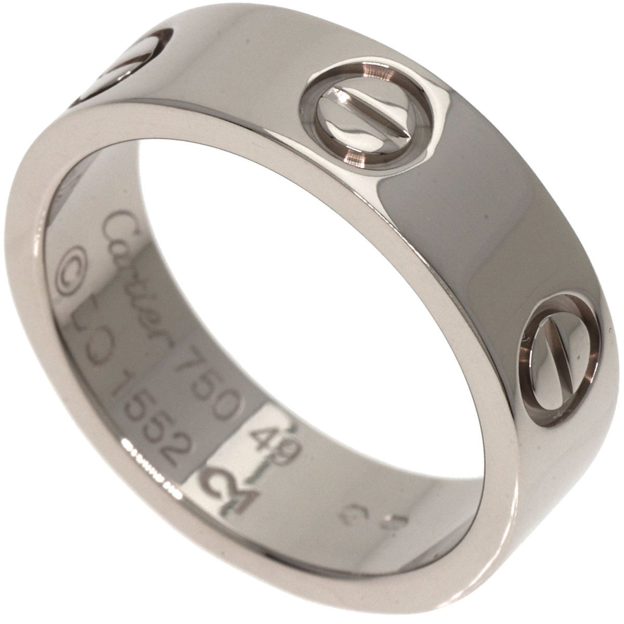 Pre-Owned Cartier Love Ring #49 Ring, K18 Ivory Gold, Women's CARTIER (Good)