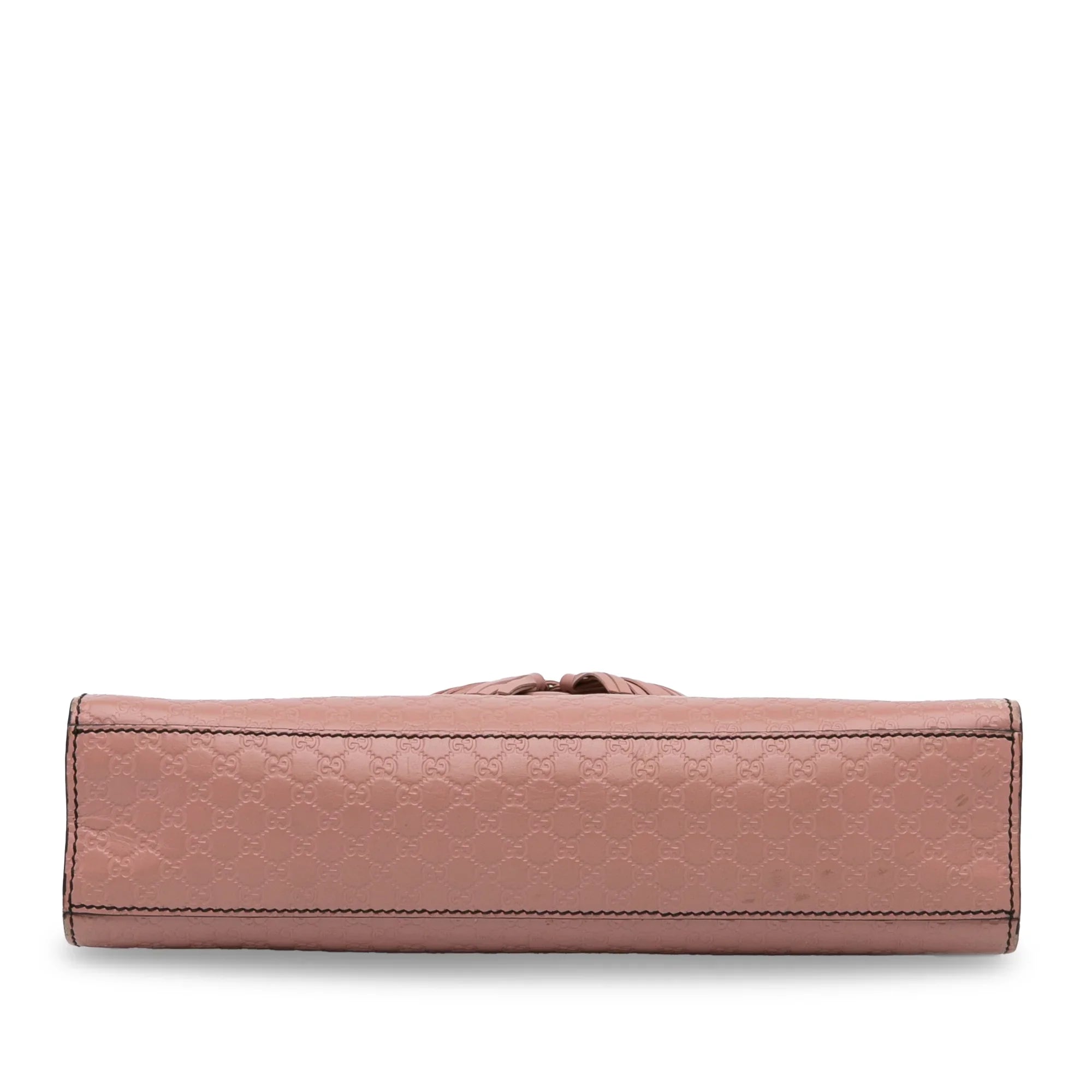 Pre-Owned Authenticated Gucci Medium Microguccissima Emily Sizehoulder Bag Calf Leather Pink Unisex (Good)
