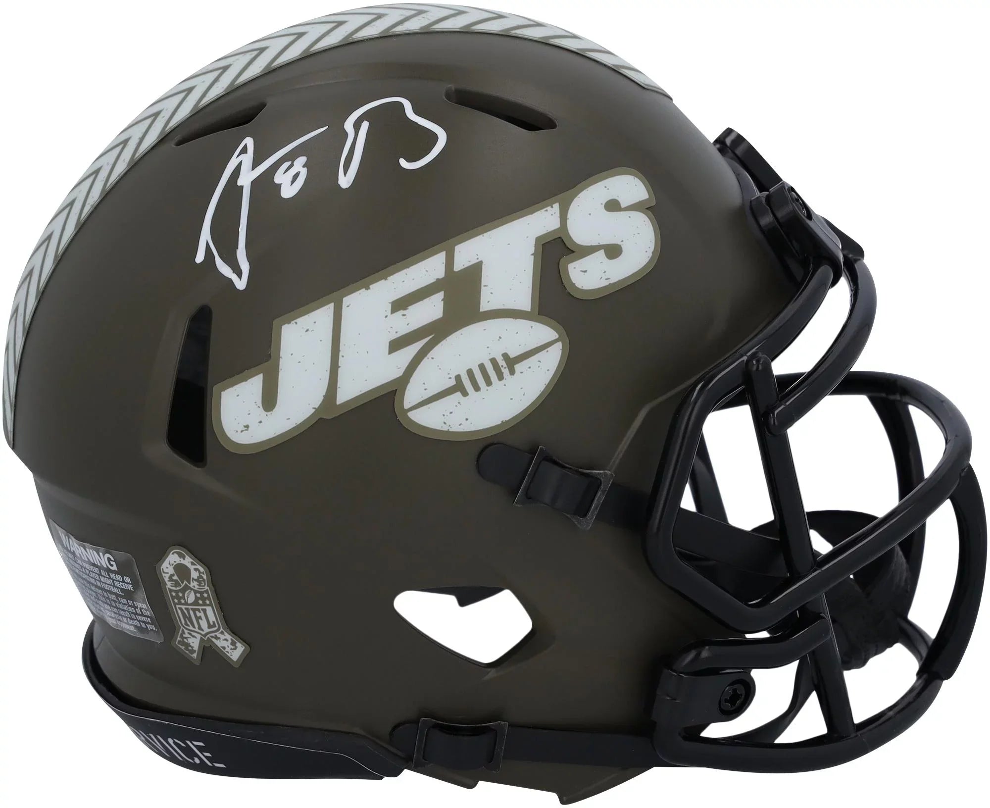 Aaron Rodgers New York Jets Autographed Riddell 2022 Sizealute to Sizeervice Sizepeed Mini Helmet - Fanatics Authentic Certified