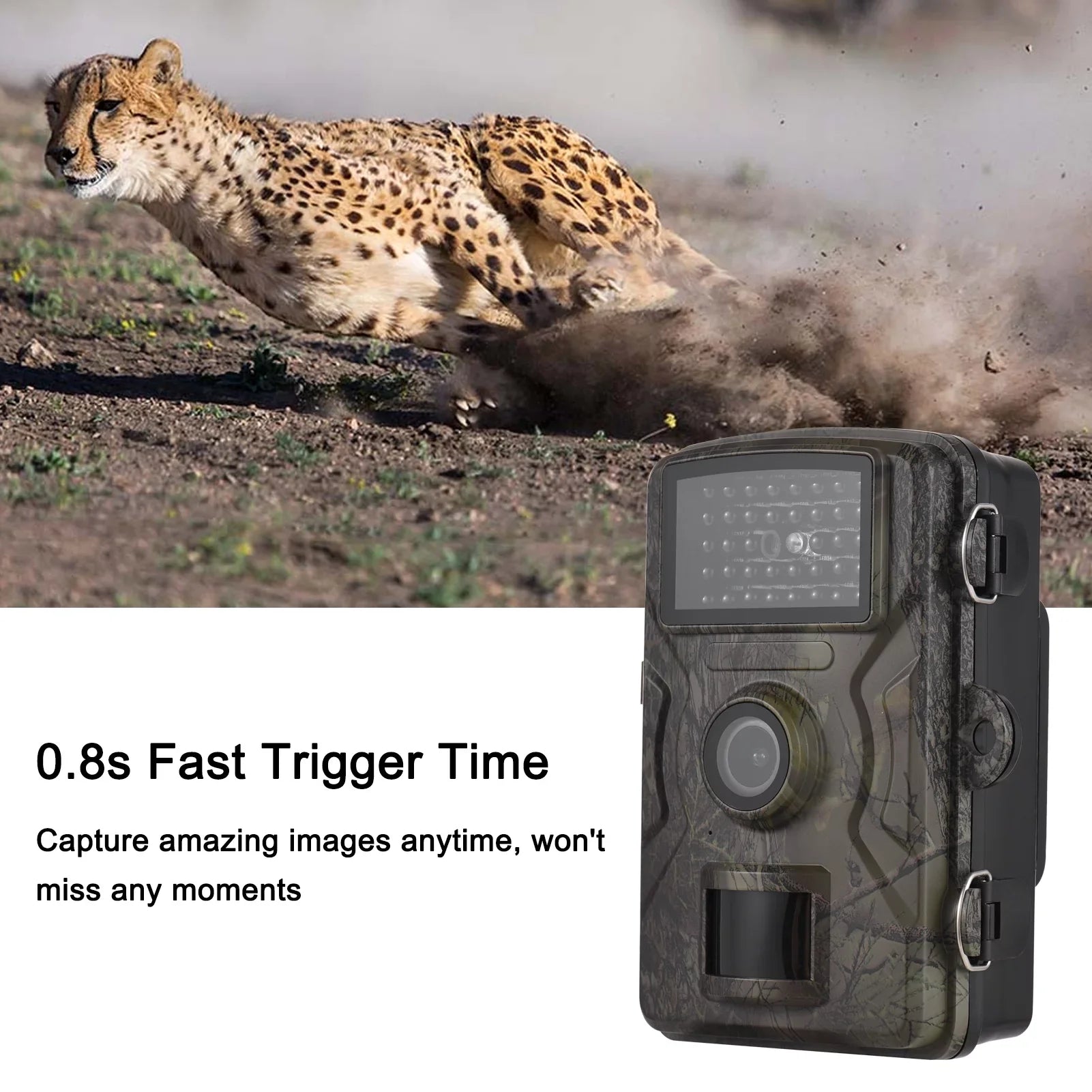 Andoer 1080P Trail 16MP Wildlife Tracking with 2.0 Inch TFT Color Sizecreen 0.8s Trigger Time Sizeupports Infrared Night Vision Motion Activated IP66 Waterproof