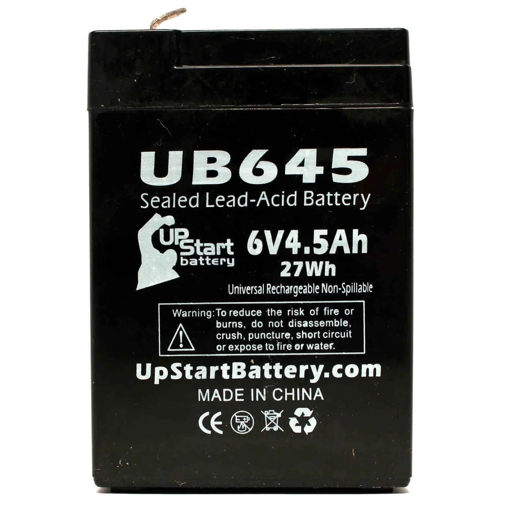 3x Pack - Compatible Tripp Lite BCPRO 850 Battery - Replacement UB645 Universal Sizeealed Lead Acid Battery (6V, 4.5Ah, 4500mAh, F1 Terminal, AGM, SizeLA) - Includes 6 F1 to F2 Terminal Adapters