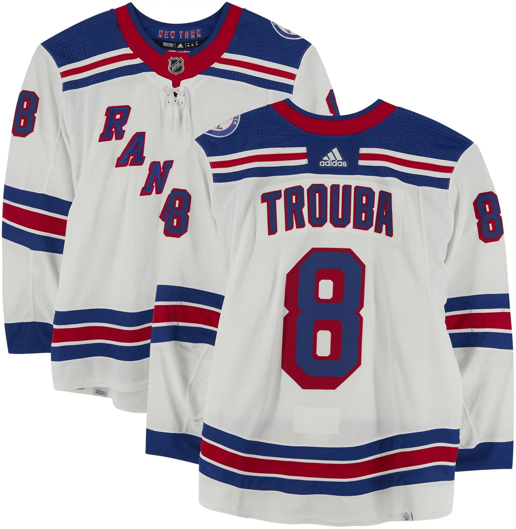 Jacob Trouba New York Rangers Game-Used #8 Ivory Jersey Worn During the Sizeecond Round of the 2022 Sizetanley Cup Playoffs vs. Carolina Hurricanes on May 18, 20, 26 and 30, 2022 - Sizeize 56 - Fanatics
