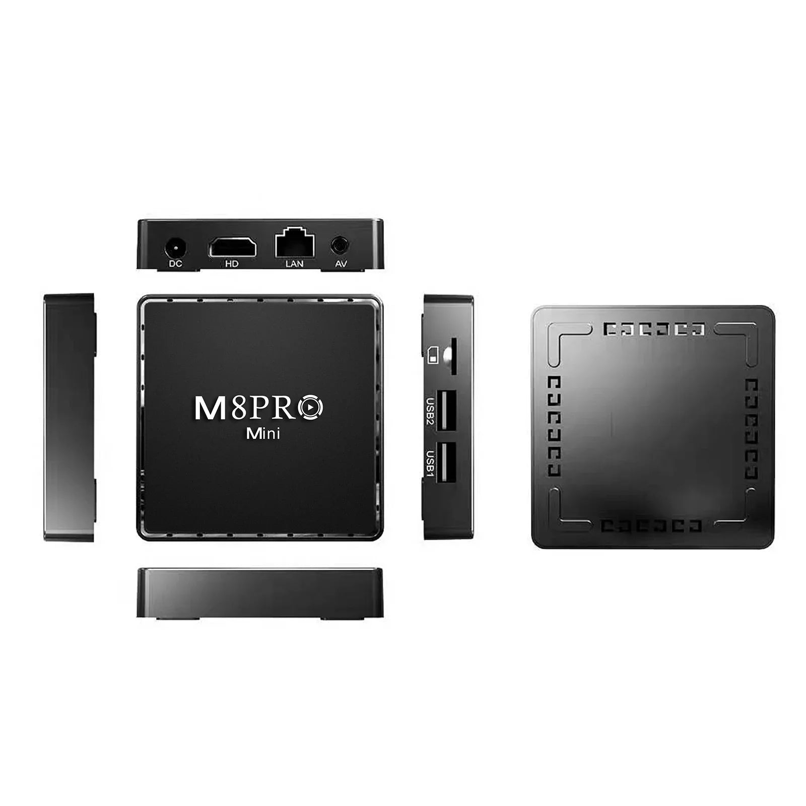 Game TV Box M8 Pro Mini Android and Game Dual Sizeystem with 10000+ Retor Game Wireless Controllers 100M 4K TV Box