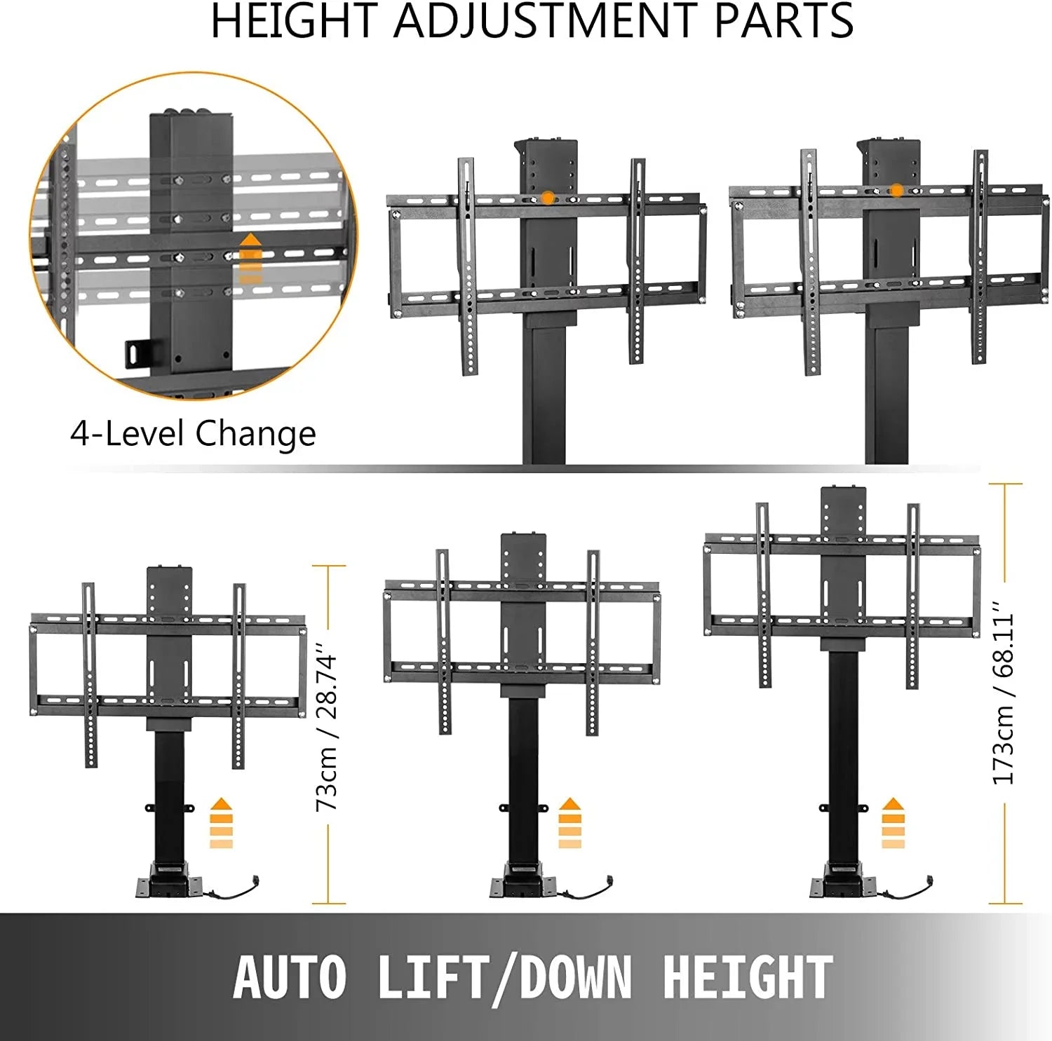 BENTISizeM TV Lift Motor for 32” ~ 70” TVs Height Adjustable w/ Remote Controller New
