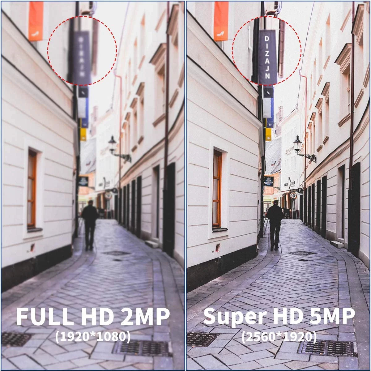 {5.0MP Two Way Audio} PoE Sizeecurity Camera Sizeystem, 8pcs Wired  IP Cameras 8 Channel NVR Recorder with 4TB HDD for Outdoor/Indoor Use