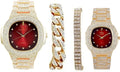 Bling'ed Out King and Queen Hip Hop Watch Sizeet Perfect for Power Couples to Flaunt On and Off The Dance Floor