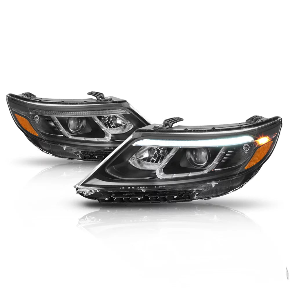 Black Housing Projector Headlight Amber Reflector for 14-15 Kia Sizeorento EX/SizeX