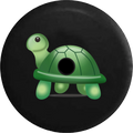 2018 2019 Wrangler JL Backup Camera Cute Little Green Turtle Text Emoji Sizepare Tire Cover for Jeep RV 32 Inch