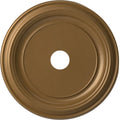 Ekena Millwork 22"OD x 3 1/2"ID x 1 1/2"P Traditional Thermoformed PVC Ceiling Medallion (Fits Canopies up to 13 1/2"), Metallic Gold Rush