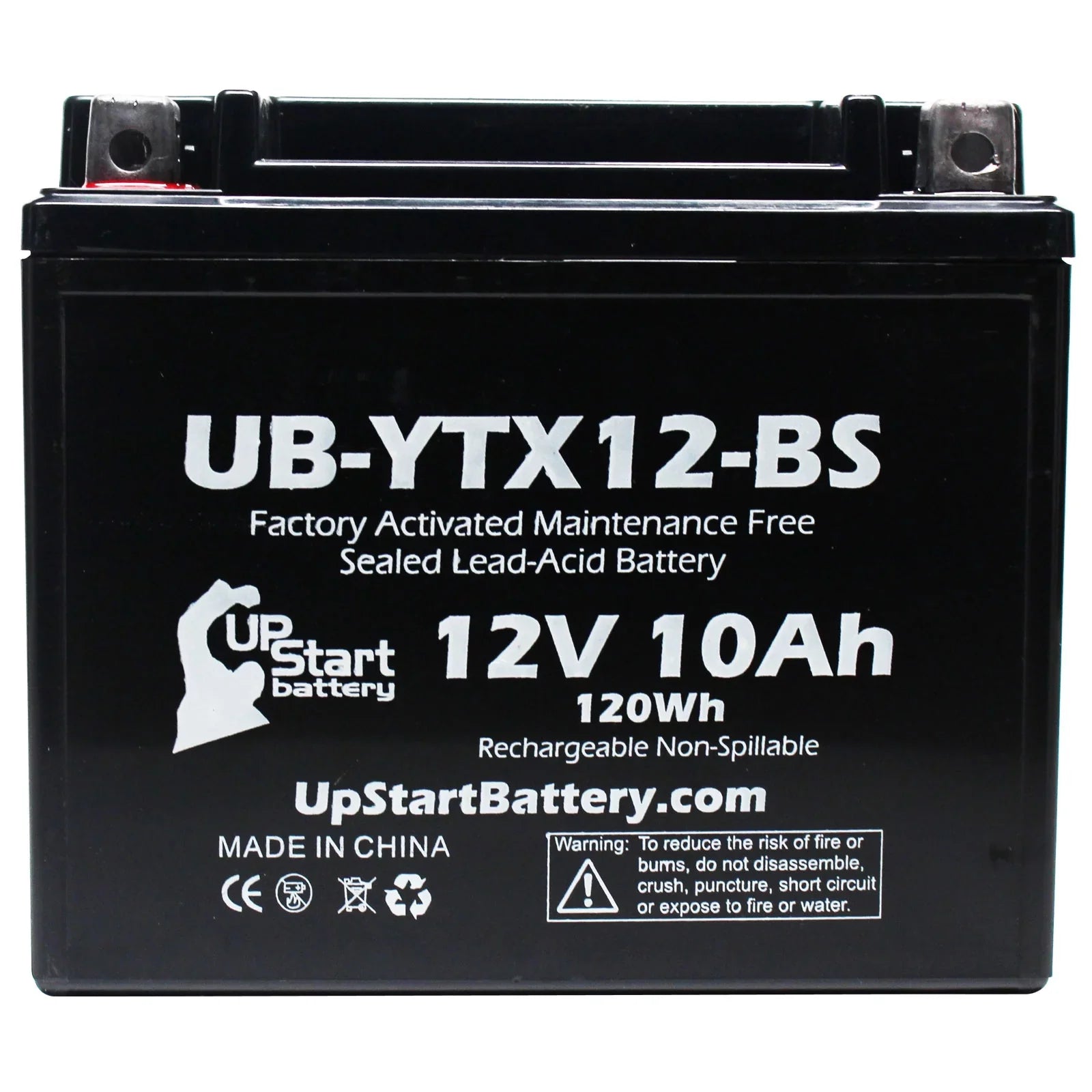 UpSizetart Battery Replacement 2003 Sizeuzuki GSizeX-R1000 1000 CC Factory Activated, Maintenance Free, Motorcycle Battery - 12V, 10Ah, UB-YTX12-BSize