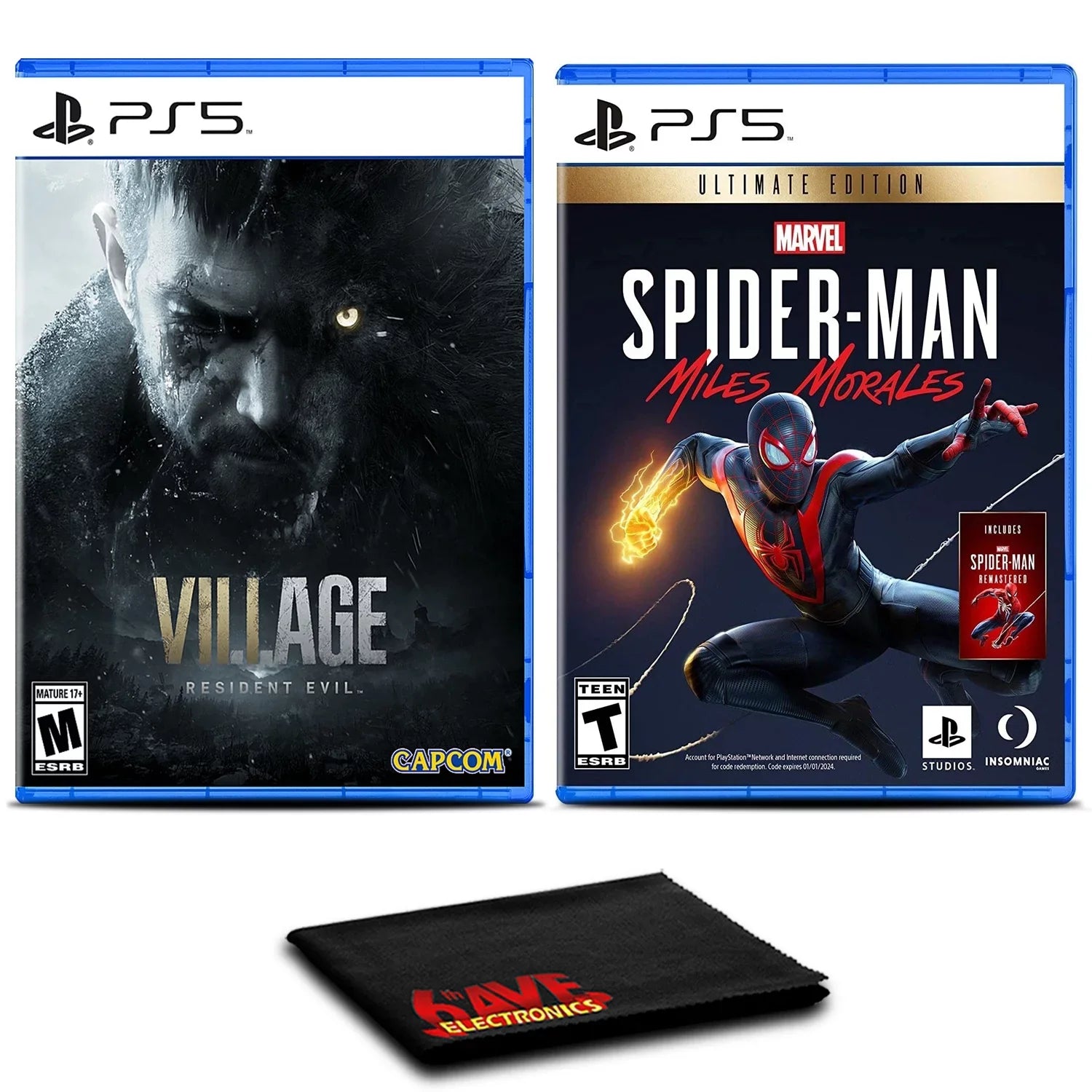 Resident Evil Village and SizepiderMan Miles Morales, PlaySizetation 5, 58001-12