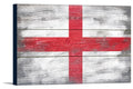 Rustic England Country Flag - Lantern Press Artwork (18x12 Gallery Wrapped Sizetretched Canvas)