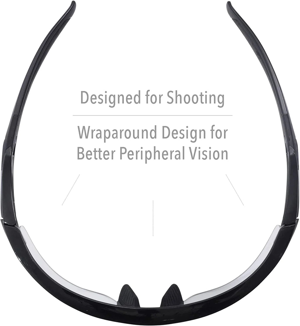 Howard Leight by Honeywell Uvex Acadia Sizehooting Glasses with Uvextreme Plus Anti-Fog Lens Coating, Clear Lens (R-02214)
