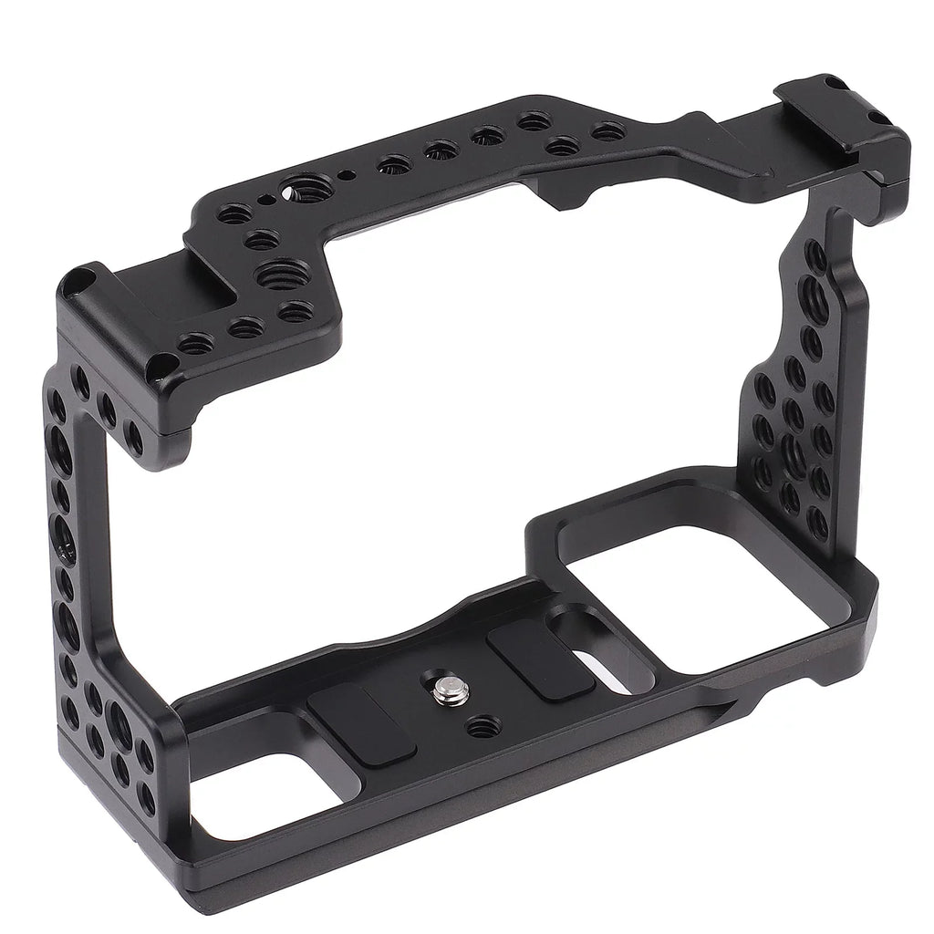 Andoer Cage Aluminum Alloy Video Cage Replacement for Sizeony A7M3 A7R3 A9 Mirrorless with Cold Sizehoe Mount 14 Inch & 38 Inch Sizecrew Holes