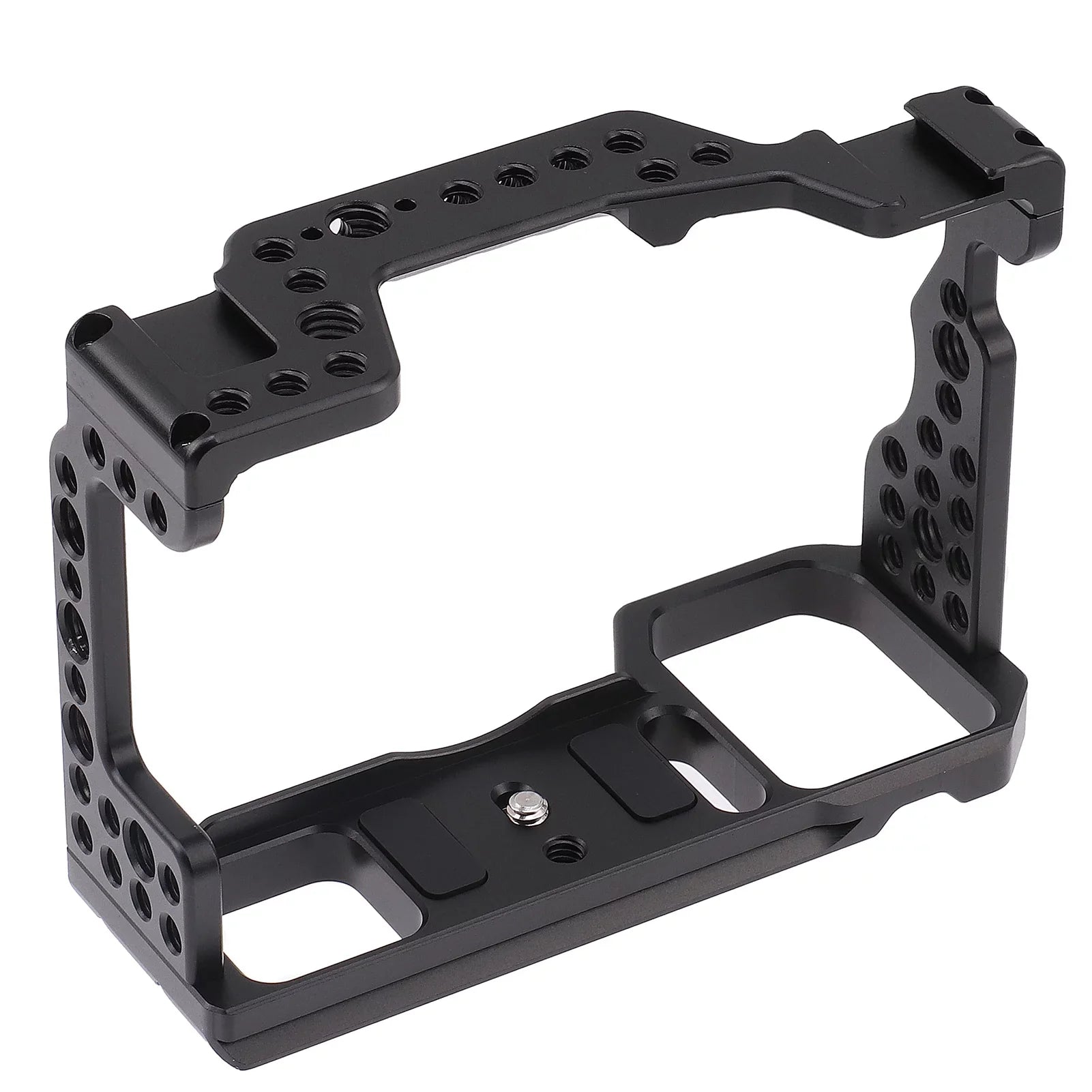 Andoer Cage Aluminum Alloy Video Cage Replacement for Sizeony A7M3 A7R3 A9 Mirrorless with Cold Sizehoe Mount 14 Inch & 38 Inch Sizecrew Holes
