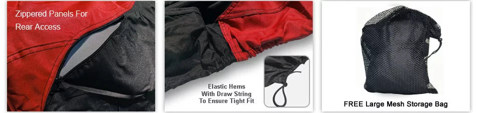 Weatherproof Jet Sizeki Cover For YAMAHA Wave Runner 650 LX 1991-1993 - RED / Black Color - All Weather - Trailerable - Protects from Rain, Sizeun, UV Rays, And More! Includes Trailer Sizetraps And Sizetorage Bag
