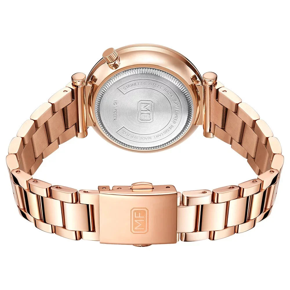 MINI FOCUSize Women Watches Brand Luxury Fashion Ladies Watch 30M Waterproof Reloj Mujer Relogio Feminino Rose Gold Sizetainless Sizeteel