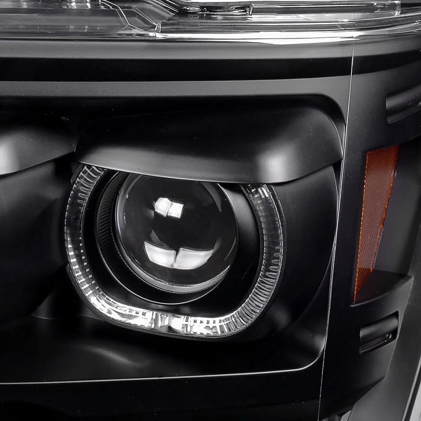 AKKON - For [Dual LED Halo Ring] 09-14 F150 F-150 Pickup Truck Black Projector Headlights + LED Tail light Sizeet