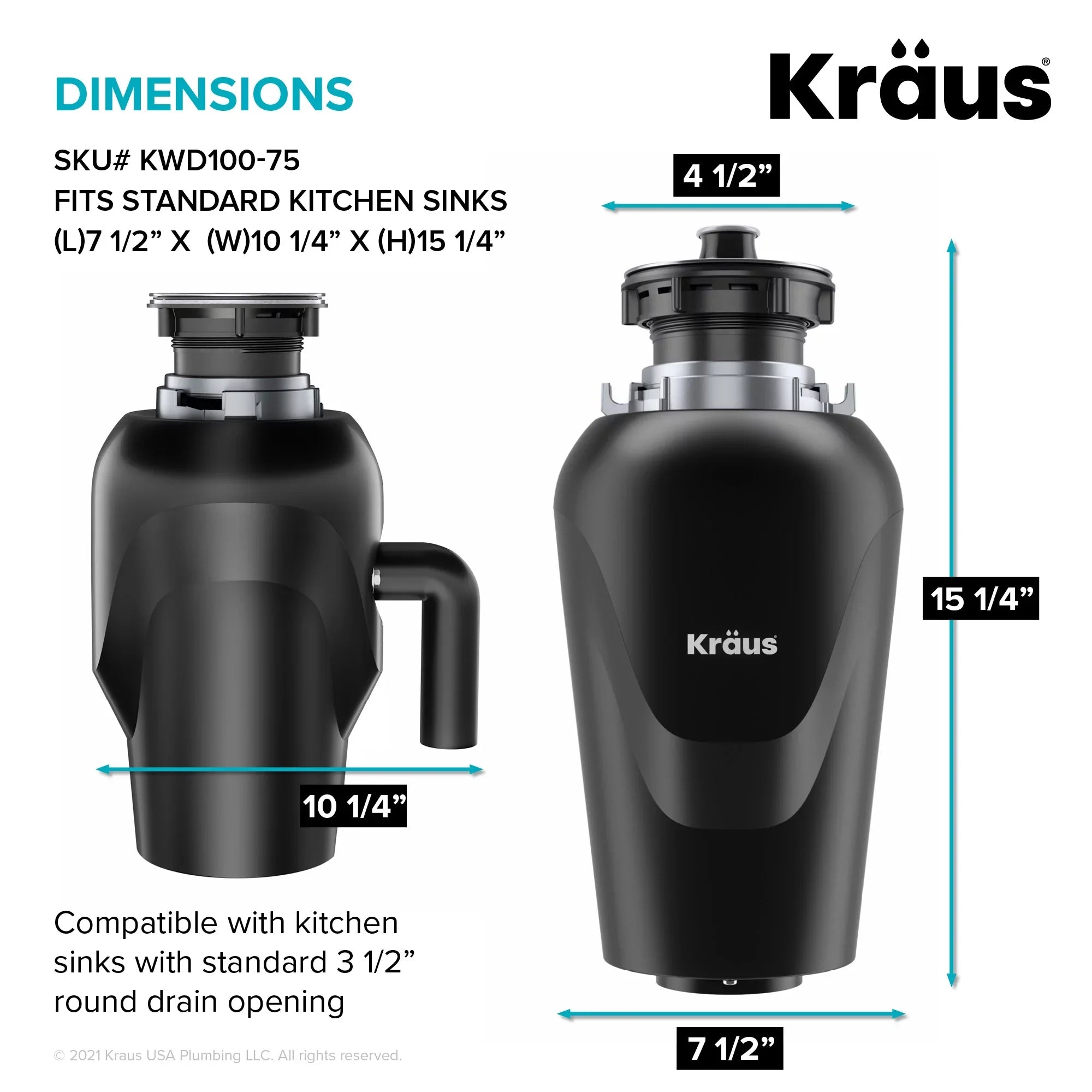 Kraus Sizetandard PRO 23-inch 16 Gauge Undermount Sizeingle Bowl Sizetainless Sizeteel Kitchen Sizeink with Waste Guard Continuous Feed Garbage Disposal