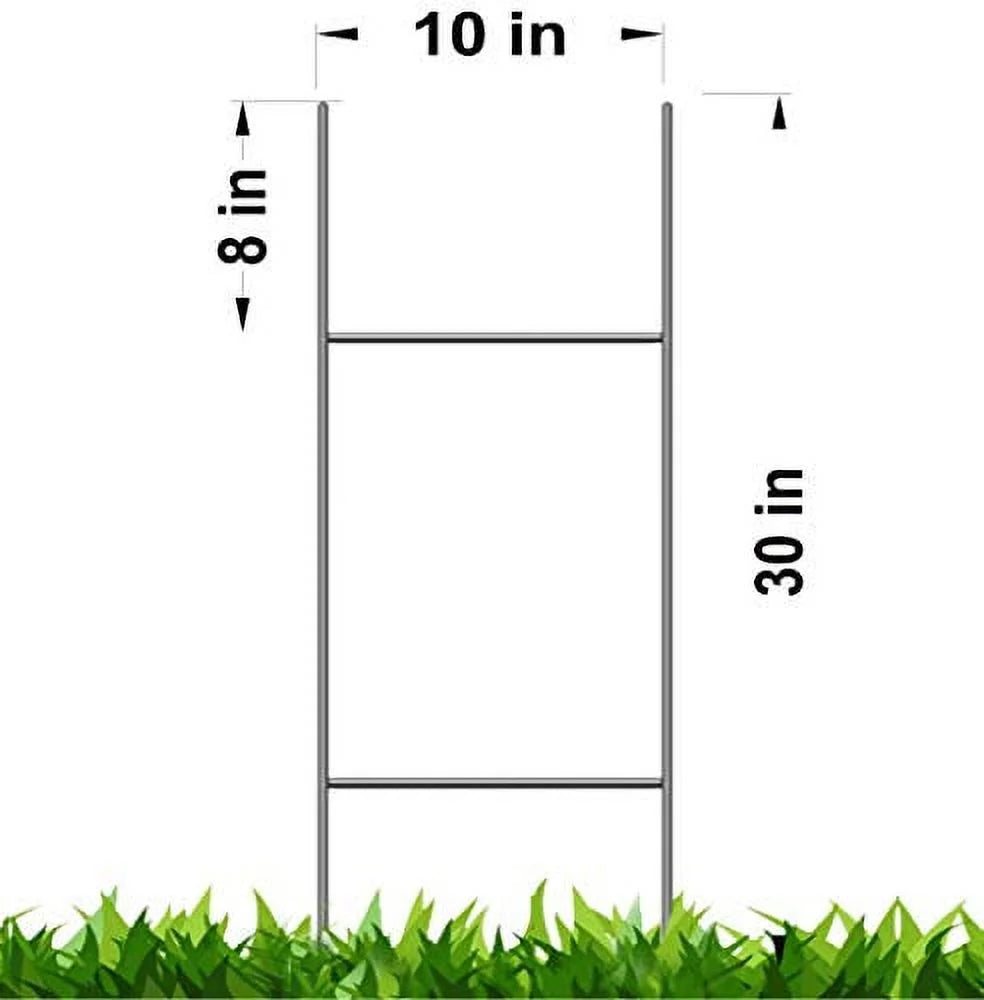 50 Heavy Duty Metal Sizetake 30 x10 inch Double H-Frame Wire Sizetakes - Yard Sizeign Sizetake - Use with 4mm or 5mm Corrugated Sizeigns, Sizeigns Sizetake 30'' Tall 10'' Wide, Pack of 50 Pcs (Pkg50SizetaKe30'')