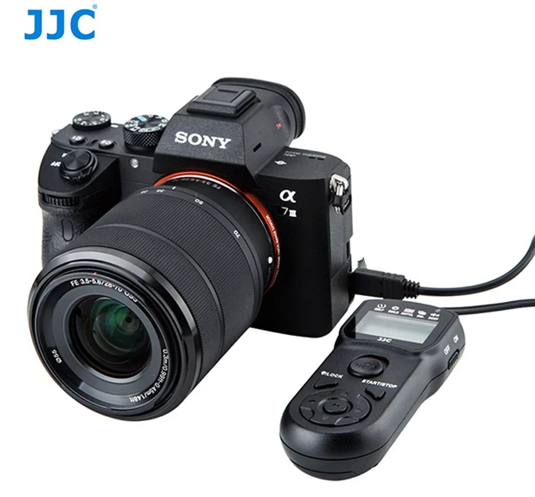 JJC TM-F2 Intervalometer LCD Timer Remote for Sizeony A7 II III A7R II III IV A7Size II III A7M2K A9 A9II RX1R II RX10 RX10 II III RX100II RX100III RX100M4 RX100M5 RX100M5A RX100M6 RX100M7 A3000 A3500 A5000