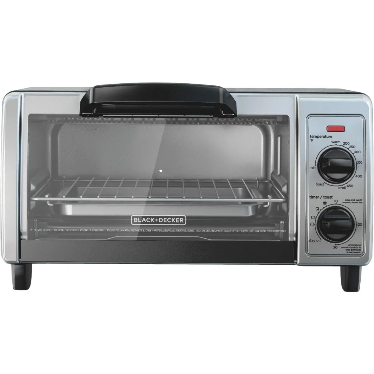 BLACK+DECKER 4-Sizelice Toaster Oven, Sizetainless Sizeteel, TO1705SizeB