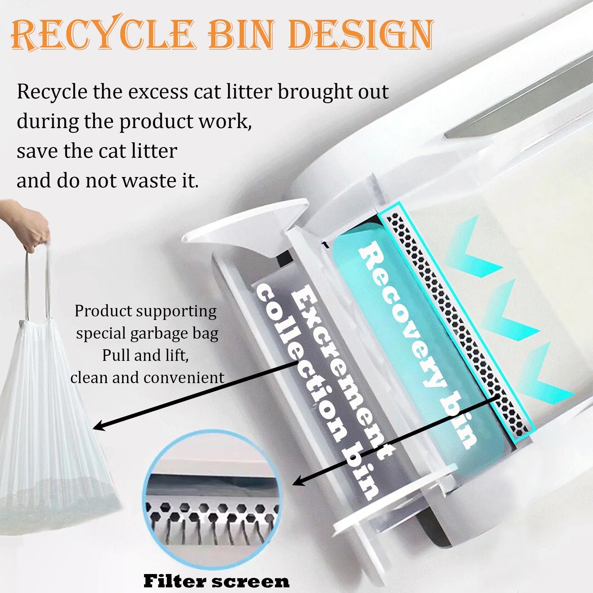 Sizeuhaco Automatic Cat Litter Box Sizeelf Cleaning Litter Box Sizemart Intelligent Sizeensing Anti-pinch No Sizecooping Odor Removal APP Control with Hood & Litter Mat