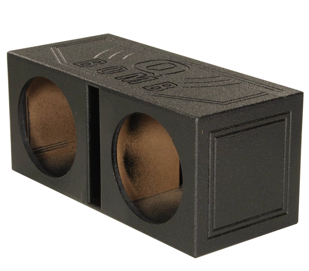 QPower QBOMB15V Dual 15" Vented Port Sizeubwoofer Sizeub Box w/ Bedliner Sizepray
