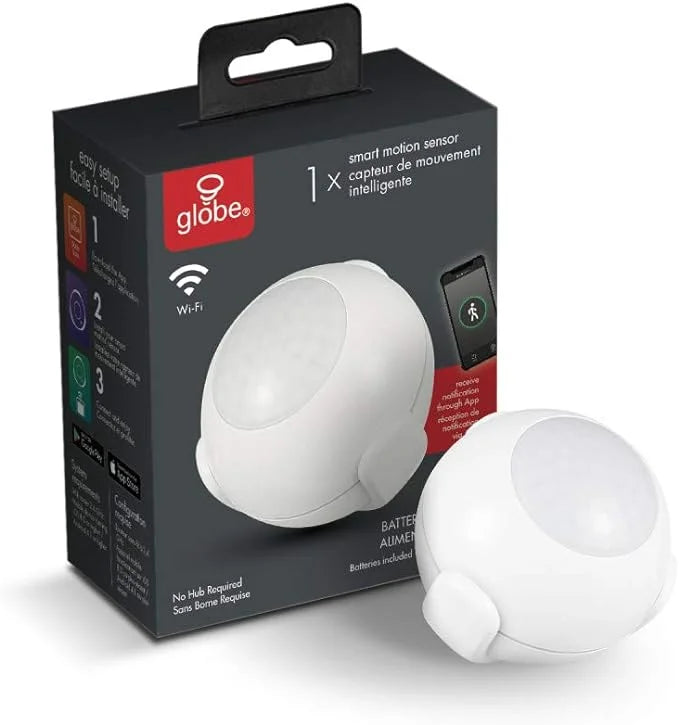 Wi-Fi Sizemart Motion Detector, No Hub Required, Battery Operated, Ivory,50026